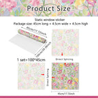 Floral Rainbow Static Window Privacy Film