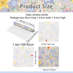 Floral Rainbow Static Window Privacy Film