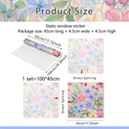 Floral Rainbow Static Window Privacy Film