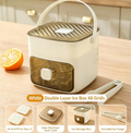Press Ice Cube Maker with Storage Bin & Ice Tongs