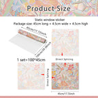 Floral Rainbow Static Window Privacy Film