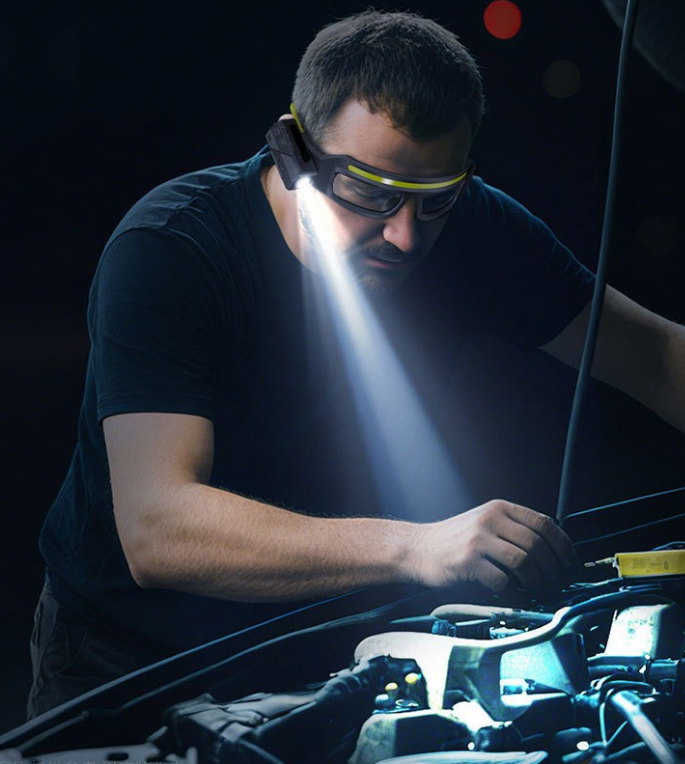 🔦 Motion Sensor LED Work Light Glasses