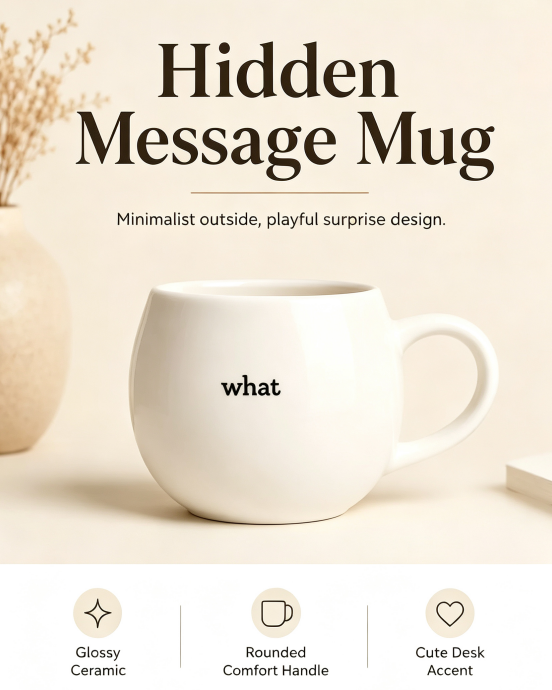 Hidden Surprise Message Ceramic Mug