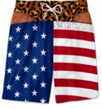 Personalized Patriotic Men’s Swim Trunks