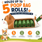 Wall-Mount Corgi Dog Poop Bag Dispenser