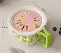 2-in-1 Large Capacity Fruit Washing Drain Basket With Foldable Handle