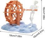 Animated Skeleton Water Wheel Aquarium Ornament