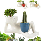 Lazy Figure Ceramic Succulent Planter Decor