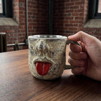 😜 3D Tongue Face Insulated Coffee Mug
