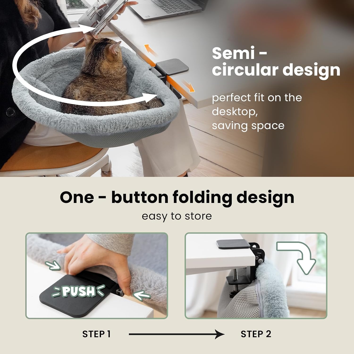Desk Edge Foldable Cat Hammock Bed-🚚 Free Shipping
