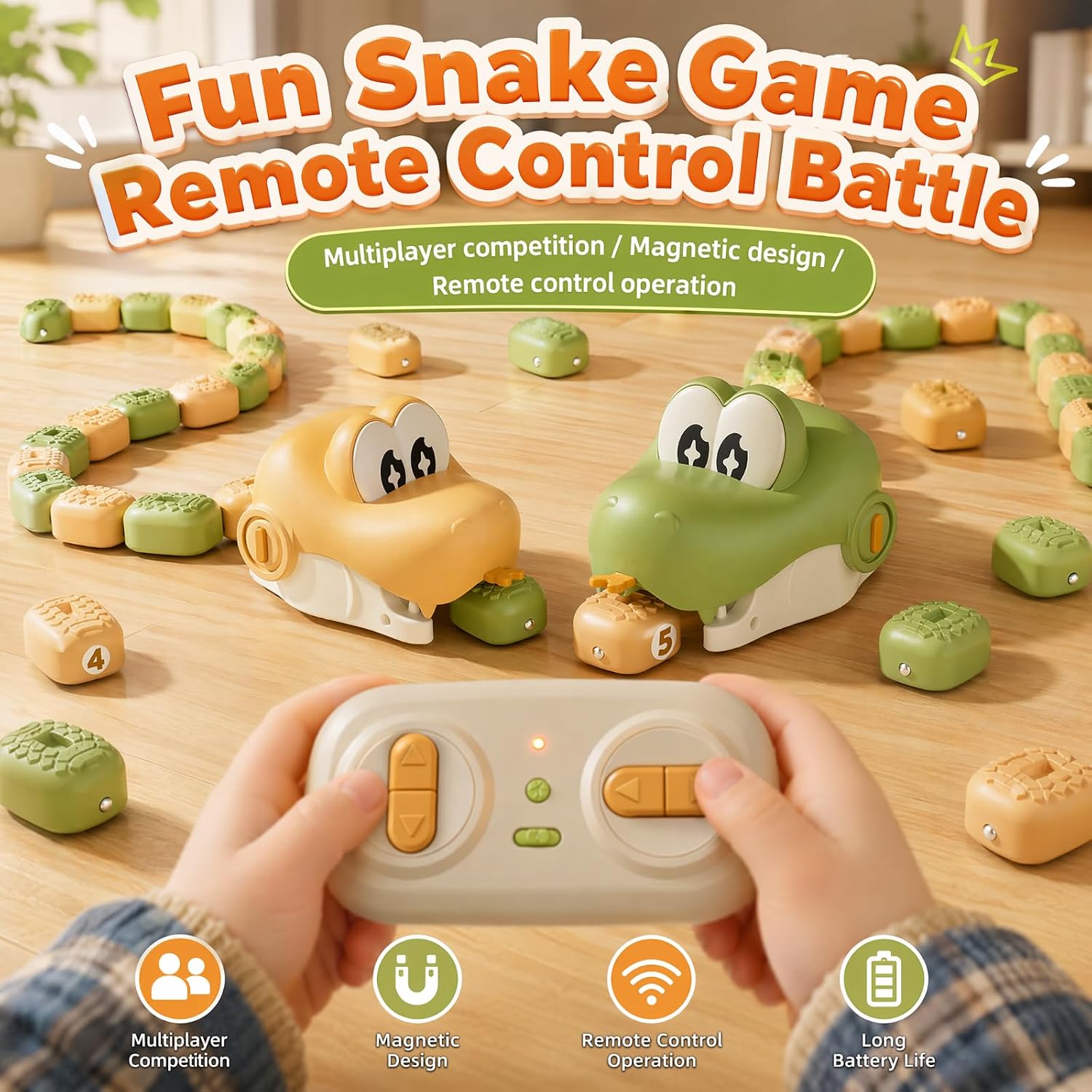 Remote Control Magnetic Snake Challenge Toy