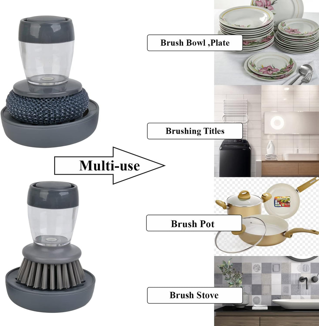 Refillable Soap Dispensing Dish Brush
