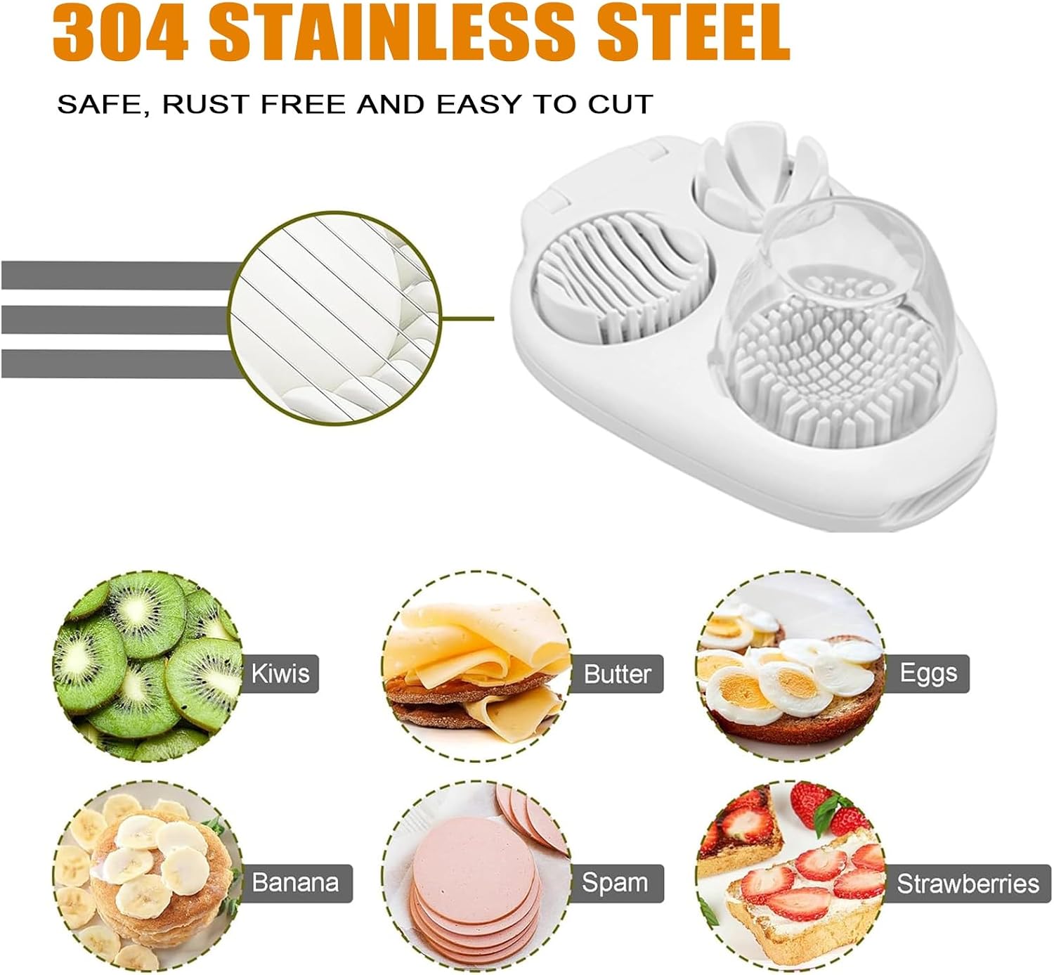 🥚 3-in-1 Egg & Fruit Slicer