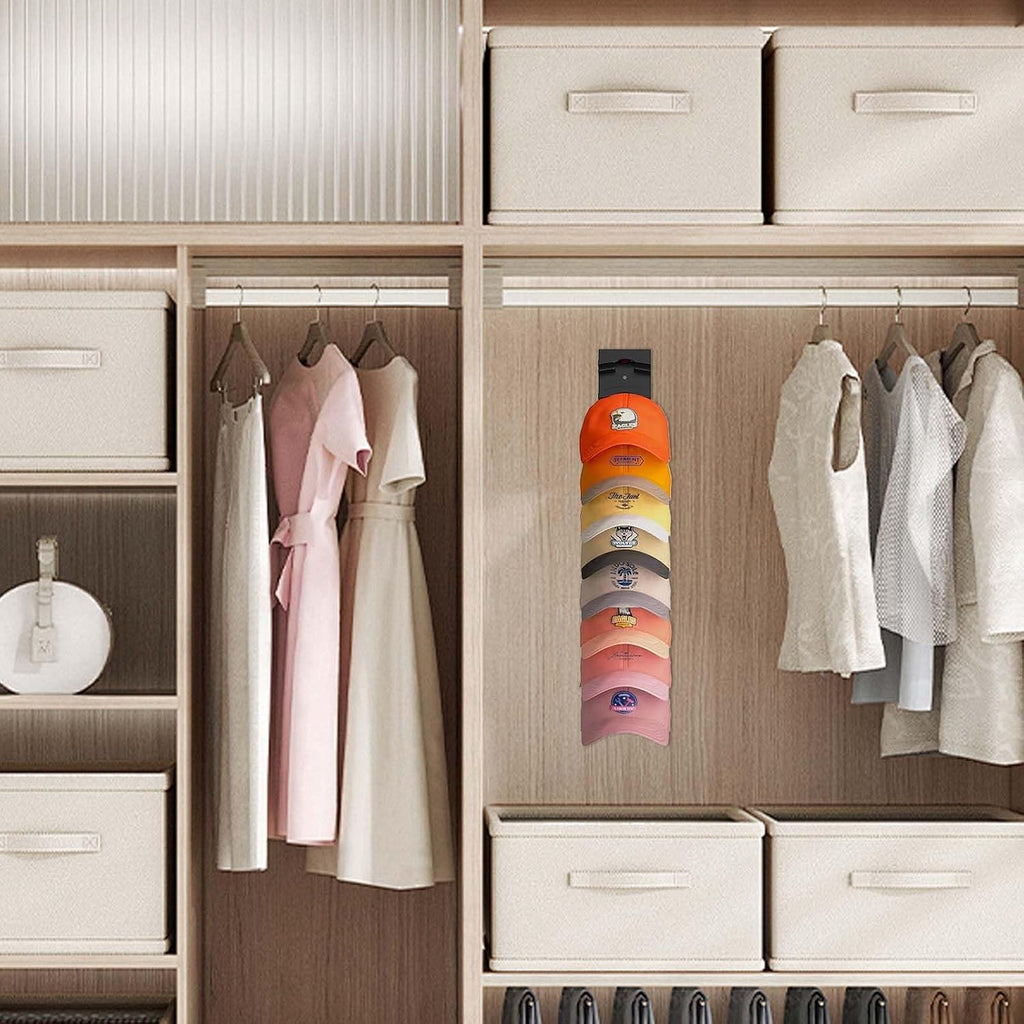 10-Layer Wall Mount Cap Storage Rack
