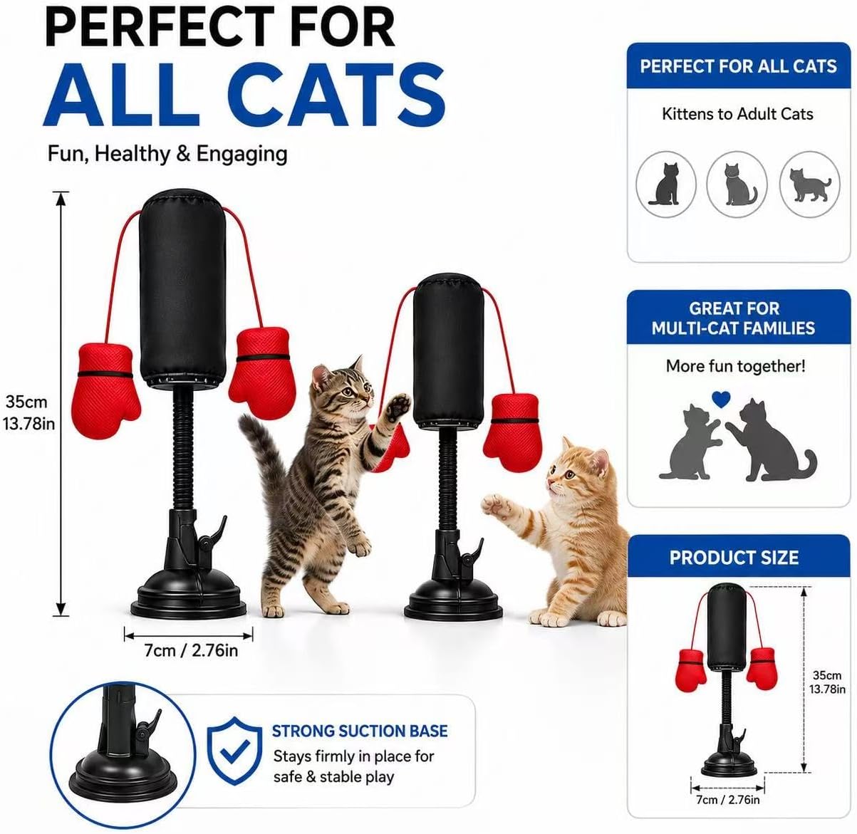 🐾 Suction Cup Interactive Cat Punching Bag Toy