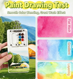 Portable Foldable Mini Travel Watercolor Palette Full Painting Set