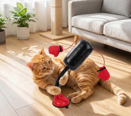 🐾 Suction Cup Interactive Cat Punching Bag Toy