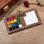 Portable Foldable Mini Travel Watercolor Palette Full Painting Set