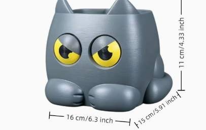 Fun 3D-Printed Cat Planter | Cute Desktop Planter for Indoor Plants