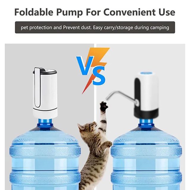 Foldable USB Rechargeable 5 Gallon Water Jug Electric Dispenser Pump