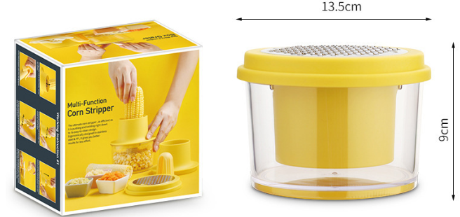2-in-1 Corn Kernel Remover Vegetable Grater With Storage Container
