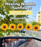 Wobble Sunflower Car Dashboard Decor