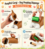 Wall-Mount Corgi Dog Poop Bag Dispenser