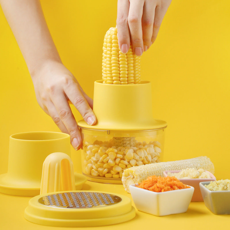 2-in-1 Corn Kernel Remover Vegetable Grater With Storage Container