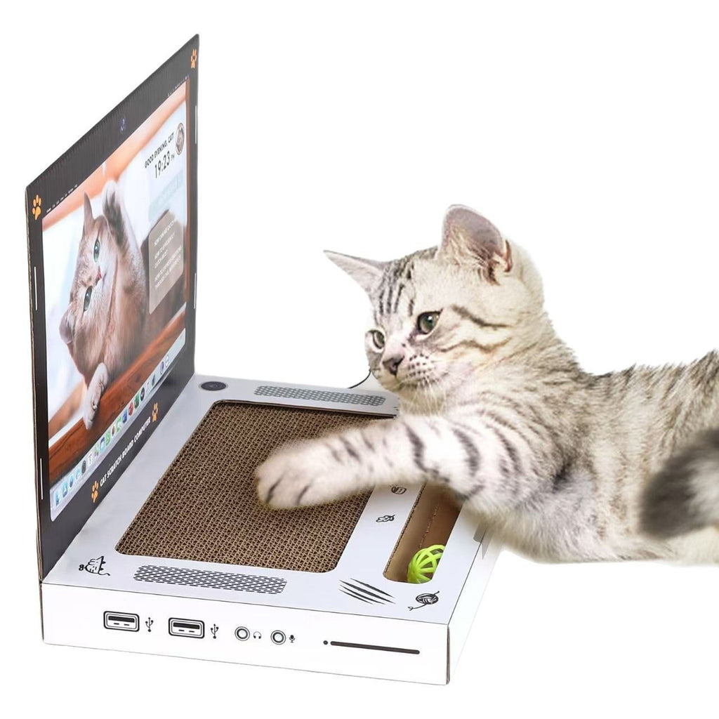 Laptop Shaped Interactive Cat Scratcher
