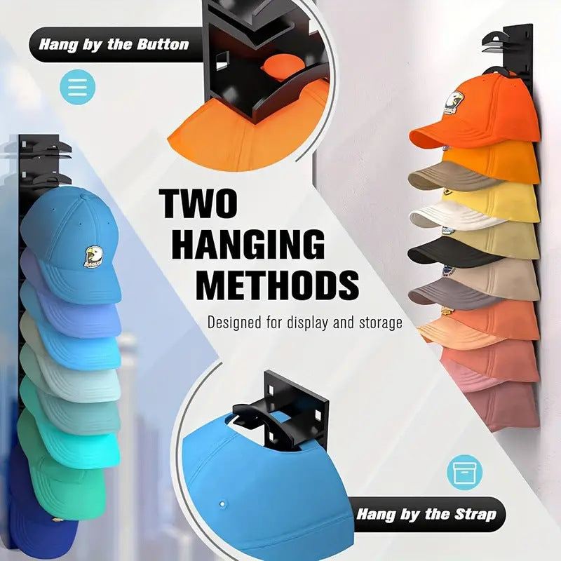 10-Layer Wall Mount Cap Storage Rack
