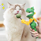 🦖 Dinosaur Press Catnip Ball Cat Teaser Toy