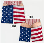 Personalized Patriotic Men’s Swim Trunks