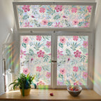 Floral Rainbow Static Window Privacy Film