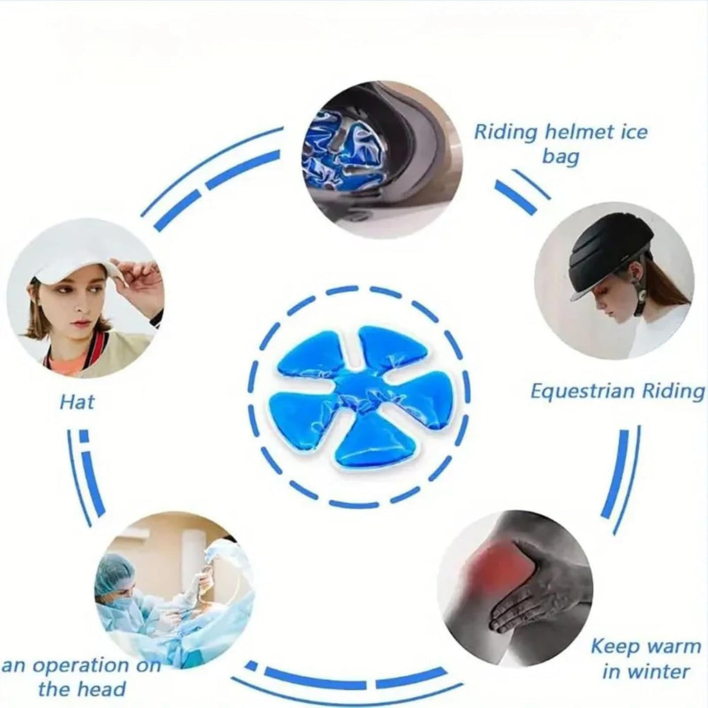Reusable Head Cooling Gel Pad For Helmets & Hats