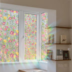 Floral Rainbow Static Window Privacy Film