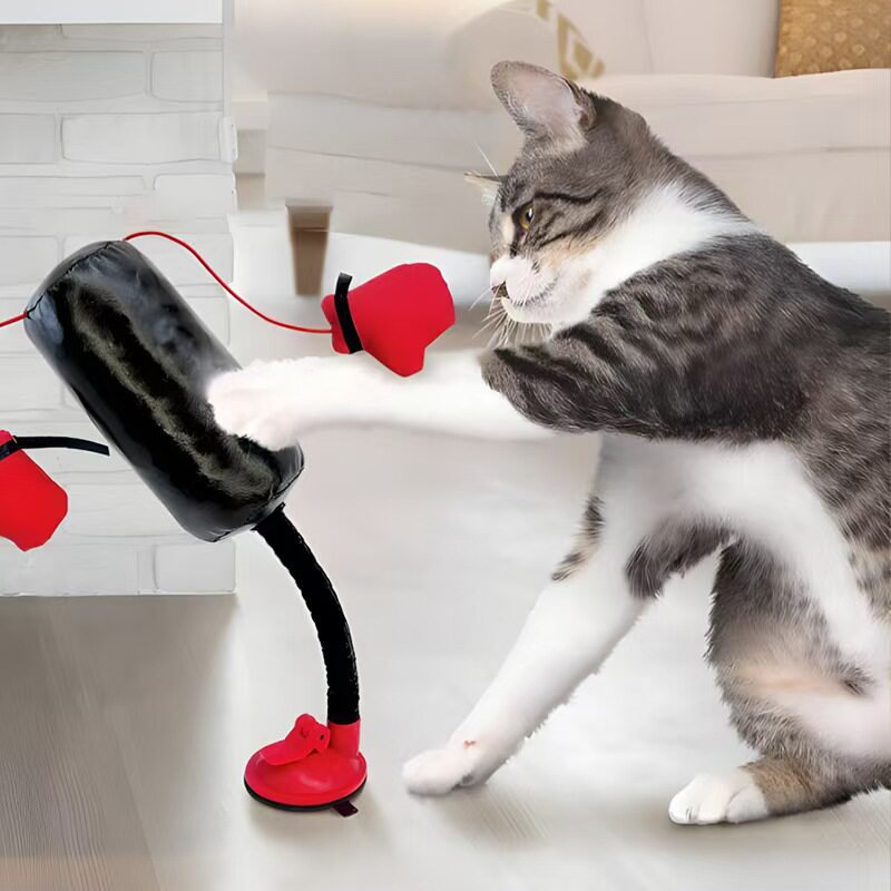 🐾 Suction Cup Interactive Cat Punching Bag Toy