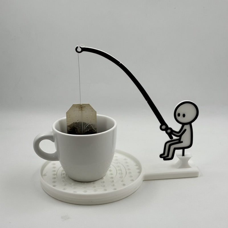 🎣 Fishing Tea Bag Holder & Cup Coaster