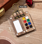 Portable Foldable Mini Travel Watercolor Palette Full Painting Set
