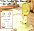 Adjustable Elevated Cat Water Dispenser with Bottle