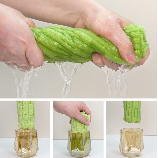 Tear-off Bamboo Fiber Kitchen Cleaning Cloth Roll