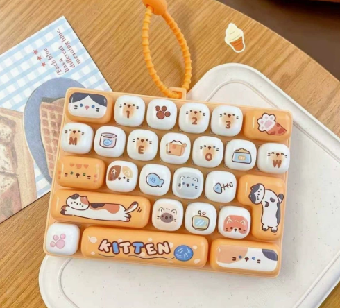 ⌨️ Mini Keyboard Fidget Toy Keychain Bag Charm