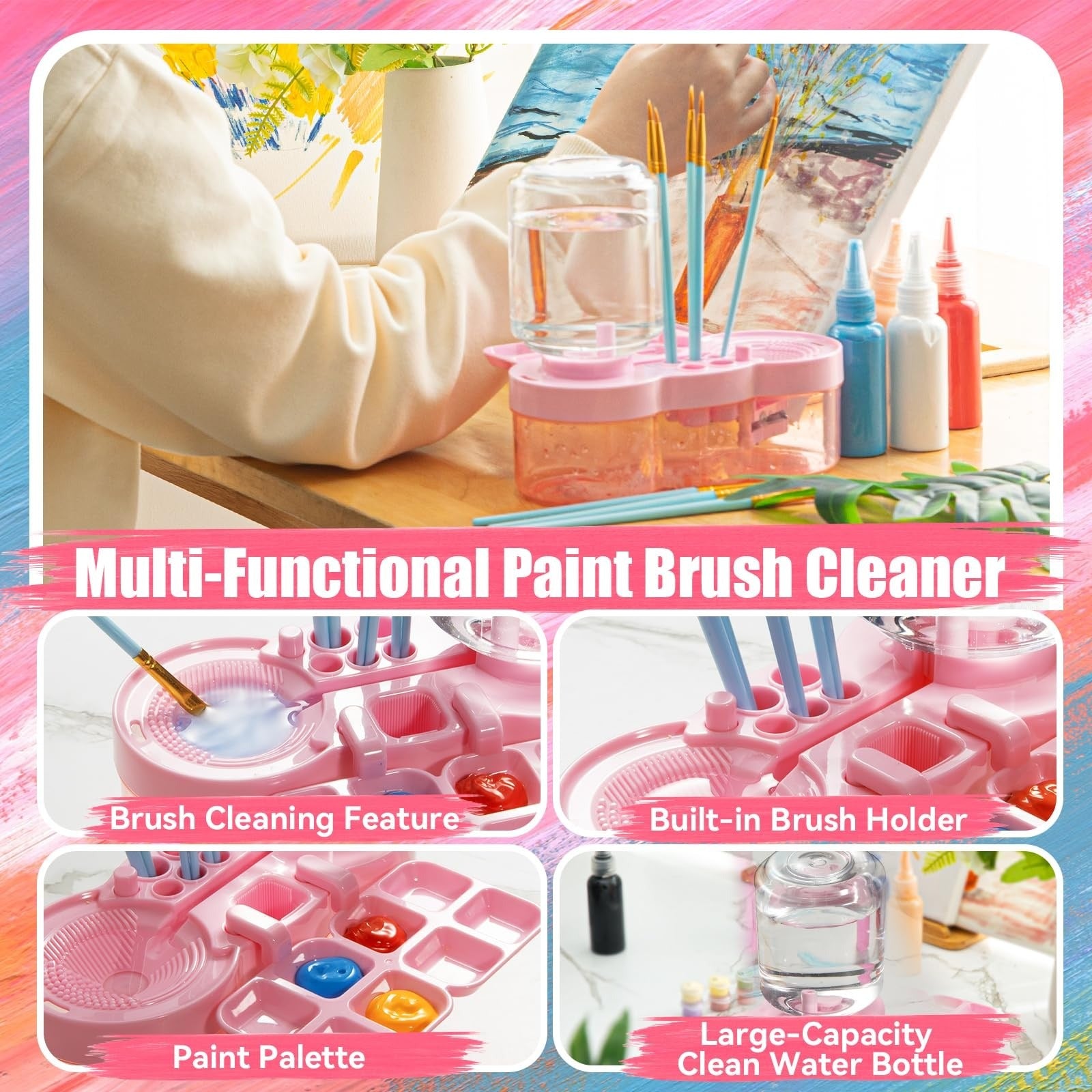 One-Touch Paint Brush Washer Station