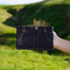 Mini Denim Jeans Card Wallet