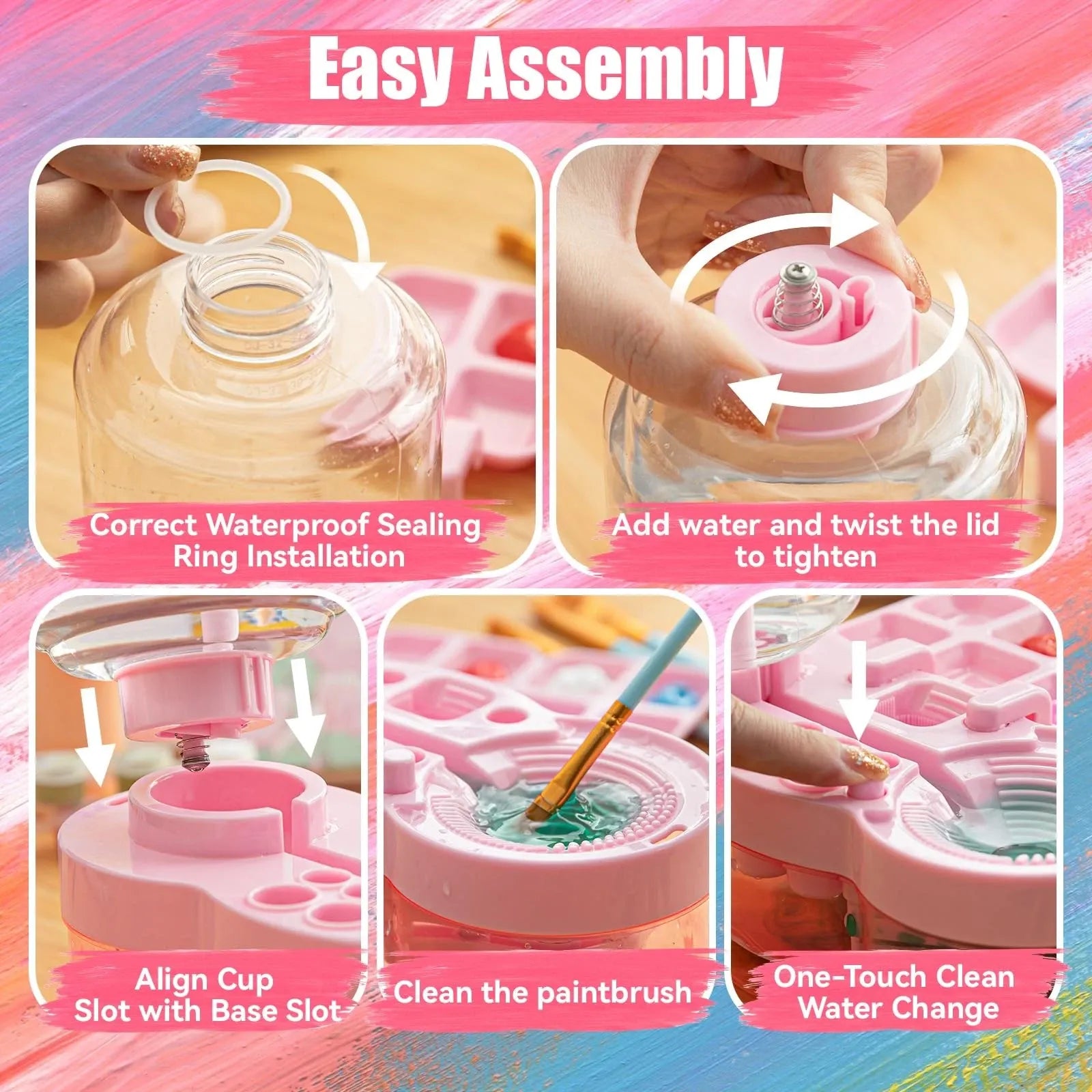 One-Touch Paint Brush Washer Station