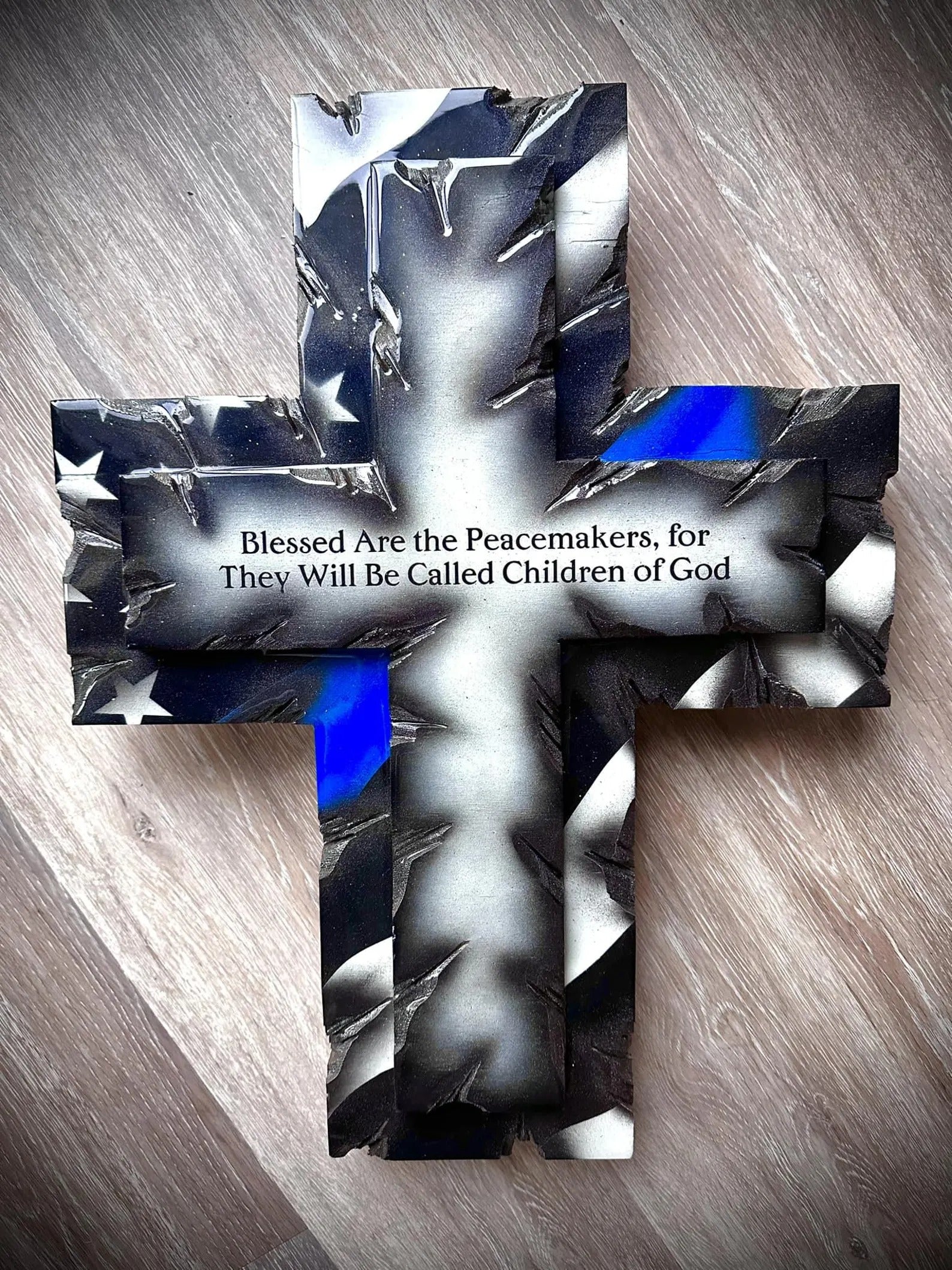 Rustic American Flag Wooden Cross Wall Decor